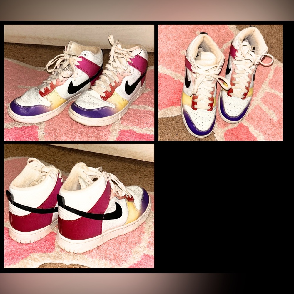 Nike Women's Purple, Red, and Cream Sneakers